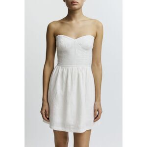AURA Sleeveless Babydoll Mini Dress White NWT Small‎